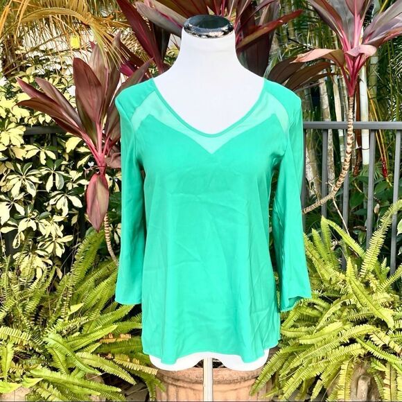 🍍3/$15🍍 Express Mesh Cutout 3/4 Sleeve Blouse - Picture 2 of 9